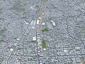 Bandar city Lampung Indonesia 25km Modelo 3D