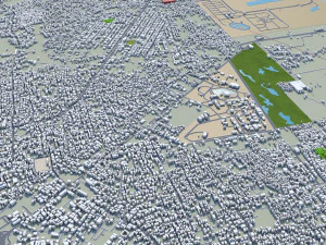 Bandar city Lampung Indonesia 25km 3D Model