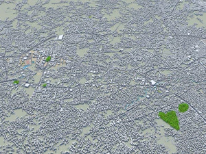 Bandar city Lampung Indonesia 25km 3D Model
