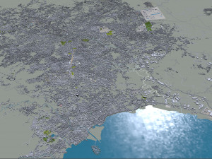 Bandar city Lampung Indonesia 25km Modelo 3D