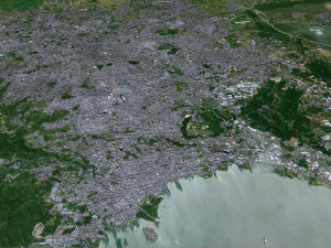 Bandar city Lampung Indonesia 25km Modelo 3D
