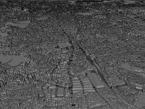 Bandar city Lampung Indonesia 25km Modelo 3D