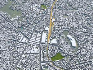 Bandar city Lampung Indonesia 25km Modelo 3D