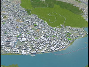 Bangui city Central African Republic 25km Model 3D