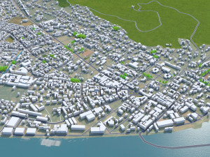 Bangui city Central African Republic 25km Model 3D