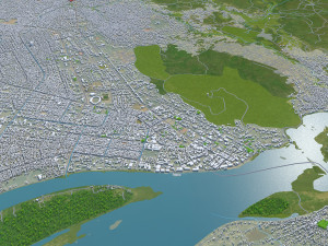 Bangui city Central African Republic 25km Model 3D