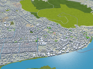 Bangui city Central African Republic 25km Model 3D