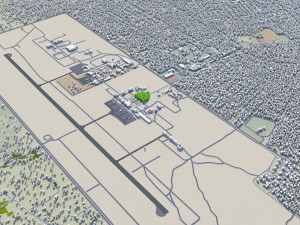 Bangui city Central African Republic 25km Model 3D