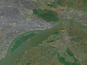 Bangui city Central African Republic 25km Model 3D