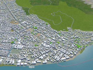 Bangui city Central African Republic 25km Model 3D