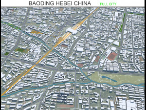Baoding city Hebei China 40km 3D 모델