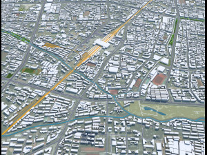 Baoding city Hebei China 40km Model 3D