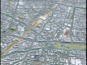 Baoding city Hebei China 40km 3D Model