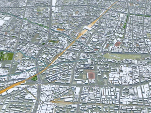 Baoding city Hebei China 40km 3D Model
