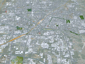 Baoding city Hebei China 40km Model 3D
