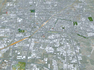 Baoding city Hebei China 40km 3D Model