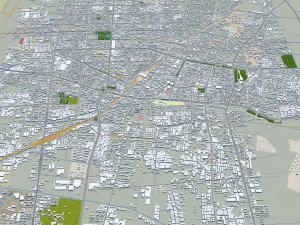 Baoding city Hebei China 40km Model 3D