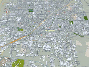 Baoding city Hebei China 40km 3D Model