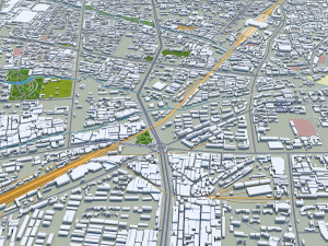 Baoding city Hebei China 40km Model 3D