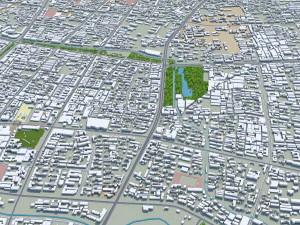 Baoding city Hebei China 40km 3D Model