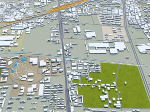 Baoding city Hebei China 40km Model 3D