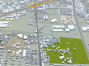 Baoding city Hebei China 40km 3D Model