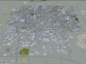 Baoding city Hebei China 40km Model 3D