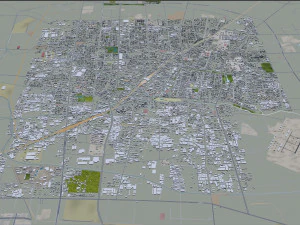 Baoding city Hebei China 40km 3D Model