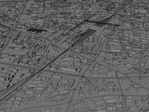 Baoding city Hebei China 40km Model 3D