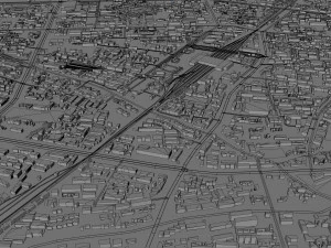 Baoding city Hebei China 40km 3D Model