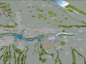 Baoji city Shaanxi China 40km Modello 3D