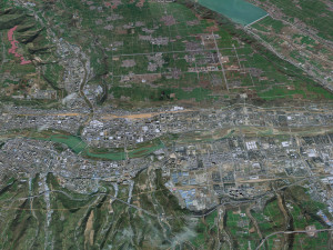Baoji city Shaanxi China 40km Modello 3D