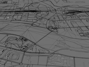 Baoji city Shaanxi China 40km Modello 3D