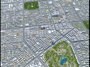 Baotou city Inner Mongolia China 80km Modelo 3D