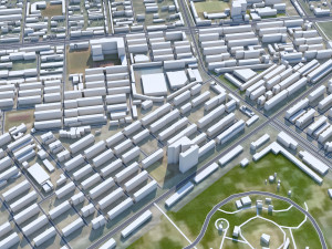 Baotou city Inner Mongolia China 80km Modelo 3D