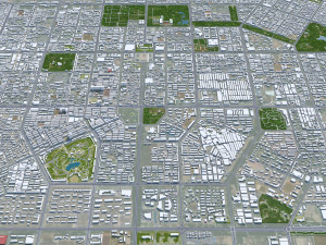 Baotou city Inner Mongolia China 80km Modelo 3D