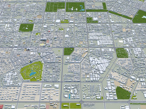 Baotou city Inner Mongolia China 80km Modelo 3D