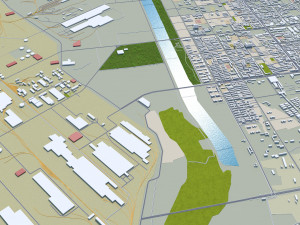 Baotou city Inner Mongolia China 80km Modelo 3D