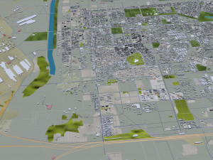 Baotou city Inner Mongolia China 80km Modelo 3D