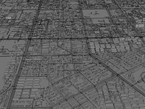 Baotou city Inner Mongolia China 80km Modelo 3D