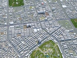 Baotou city Inner Mongolia China 80km Modelo 3D