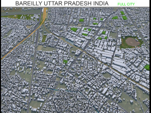 Bareilly city Uttar Pradesh India 25km 3D Model