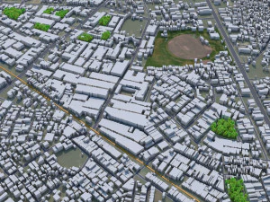 Bareilly city Uttar Pradesh India 25km 3D Model
