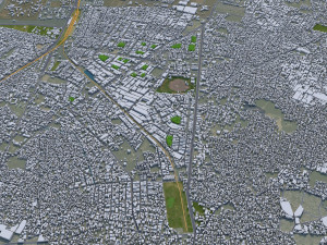 Bareilly city Uttar Pradesh India 25km 3D मॉडल