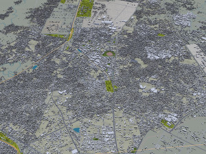 Bareilly city Uttar Pradesh India 25km 3D मॉडल