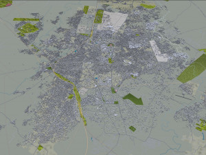 Bareilly city Uttar Pradesh India 25km 3D मॉडल