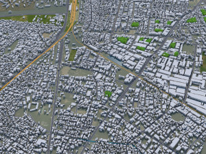 Bareilly city Uttar Pradesh India 25km 3D मॉडल