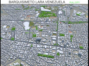 Barquisimeto city Lara Venezuela 30km 3D Model