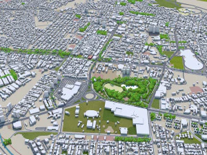 Barquisimeto city Lara Venezuela 30km 3D Model