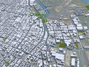 Barranquilla city Atlantico Colombia 25km Modelo 3D